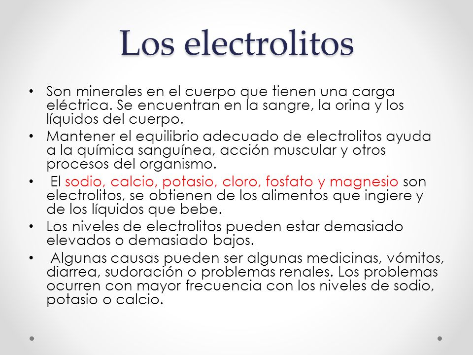niveles sericos de sodio potasio y cloro niveles sericos de sodio potasio y cloro